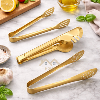 Pegador de Salada Dourado em Aço Inox 24cm Luxo Resistente em Oferta na Shopee