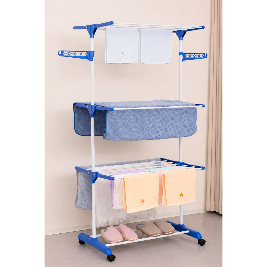 Varal De Chão Roupa Calcinha Grade 3 Andares Dobrável Portátil em Oferta na Shopee