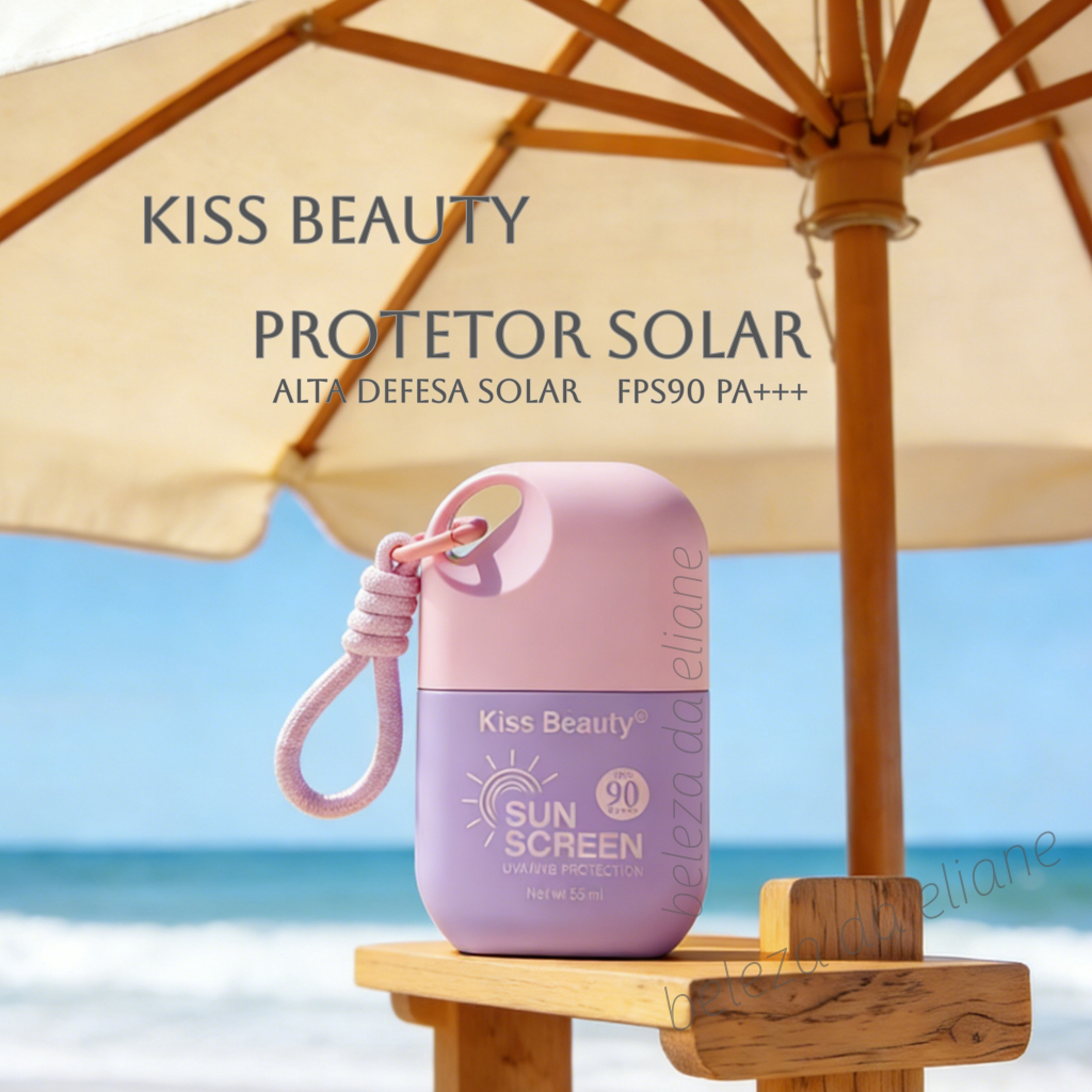 Protetor Solar Facial FPS 90 Alta Proteção Resistente à Água Hidratante Kiss Beauty em Oferta na Shopee