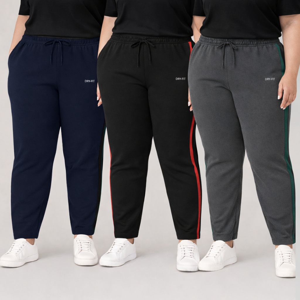 kIT 3 Calças Esportiva Feminina Dry Fit Plus Size Academia Treino Calças Confortável Fitness Casual em Oferta na Shopee