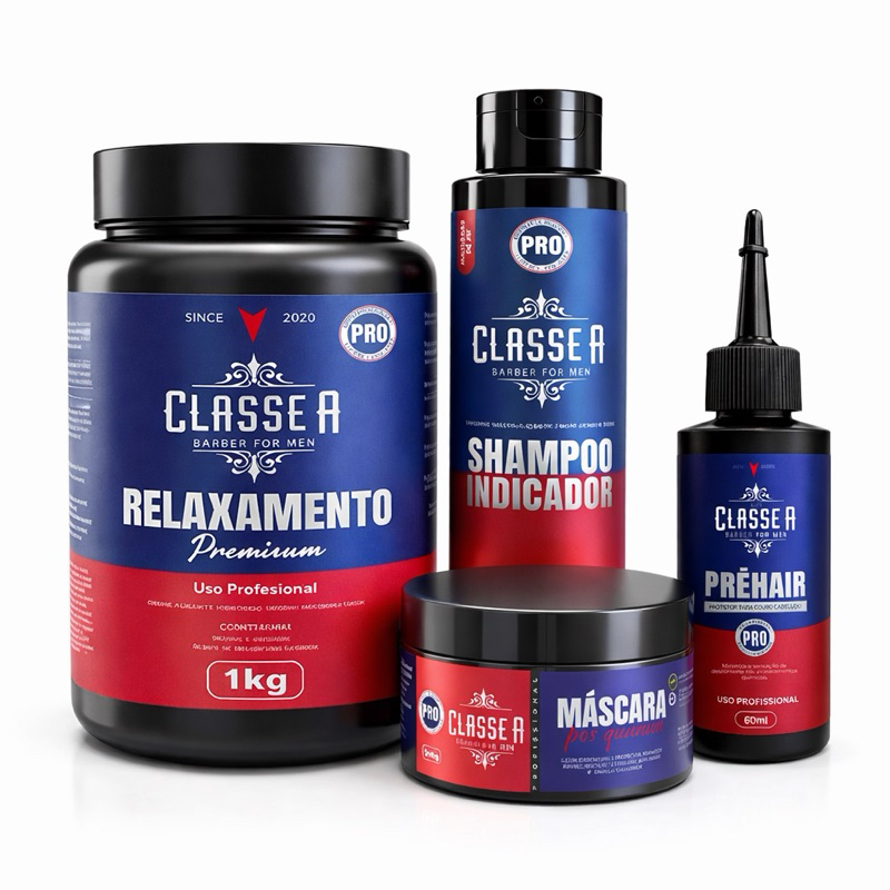 Kit Relaxamento Premium 1Kg + Shampoo Indicador Neutralizante 300ml + mascara hidratação 300g 1 PROTETOR COURO BRINDE