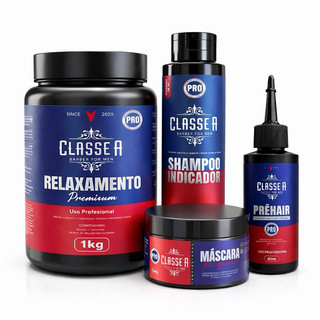 Kit Relaxamento Premium 1Kg + Shampoo Indicador Neutralizante 300ml + mascara hidratação 300g 1 PROTETOR COURO BRINDE