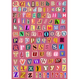 Cartela 112 Adesivos Letras A a Z Coloridas Journal – Impressos em Papel Adesivo para Journal e Scrapbook em Oferta na Shopee