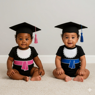 Body Bebê Formatura/ Roupinha para formatura – Tamanho Único 1 Ano, 100% Algodão, Manga Curta em Oferta na Shopee