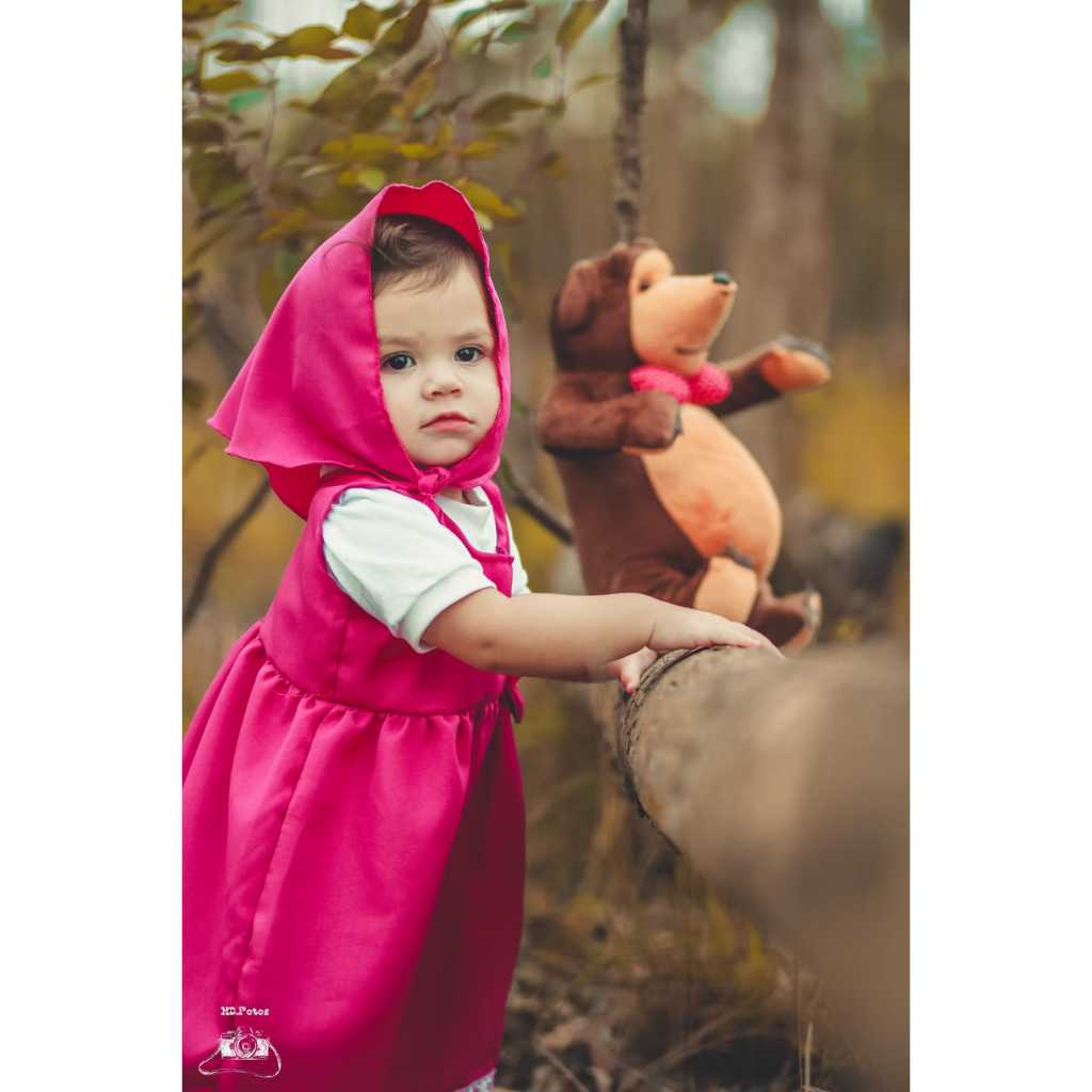 Fantasia Infantil Masha e o Urso Luxo