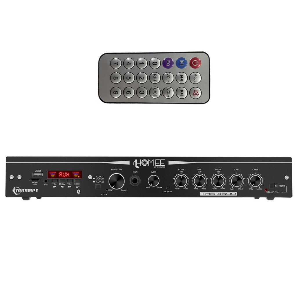 Amplificador Receiver Taramps Ths 4600 2X125W Rms Bivolt