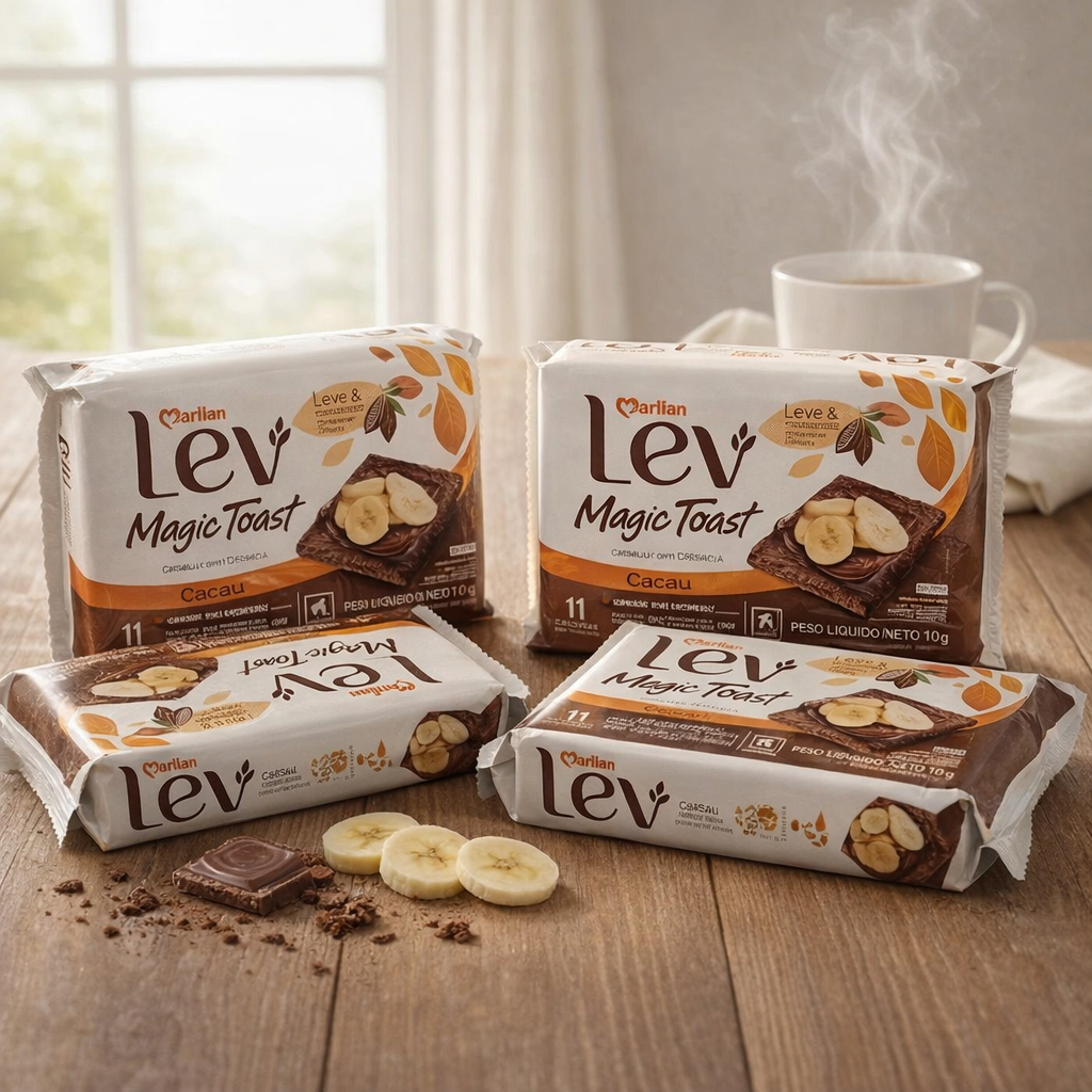 Kit 4 Torrada Marilan Magic Toast Cacau Pacote Com 110g