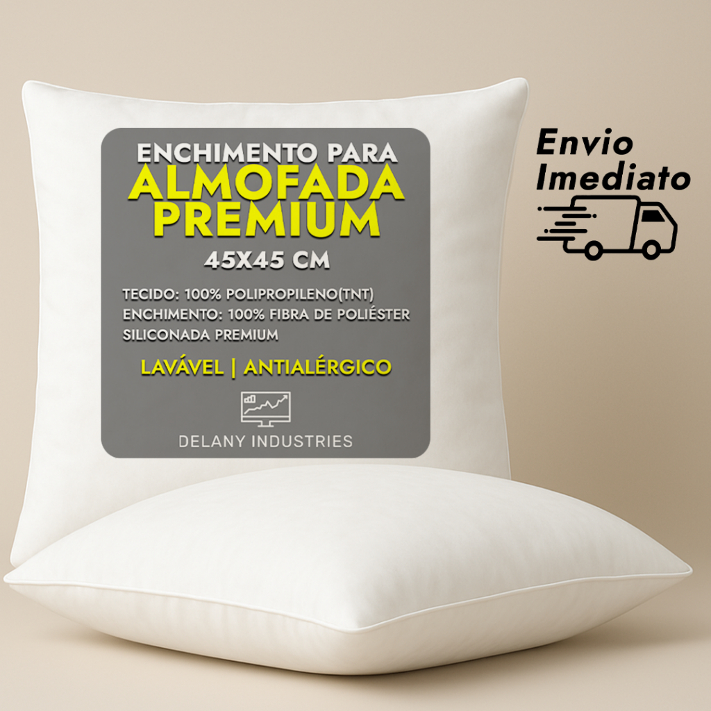 Kit COM ATÉ 10 Enchimentos de Almofada Antialérgico Lavável Alta Qualidade Macia Sofá 45x45cm