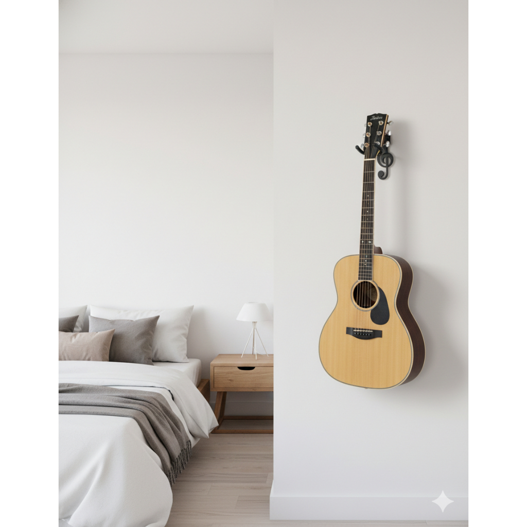 Suporte de Violão de Parede 𝄞 - Violão, Guitarra, Baixo, Ukulele – Design Clave de Sol Musicos em Oferta na Shopee