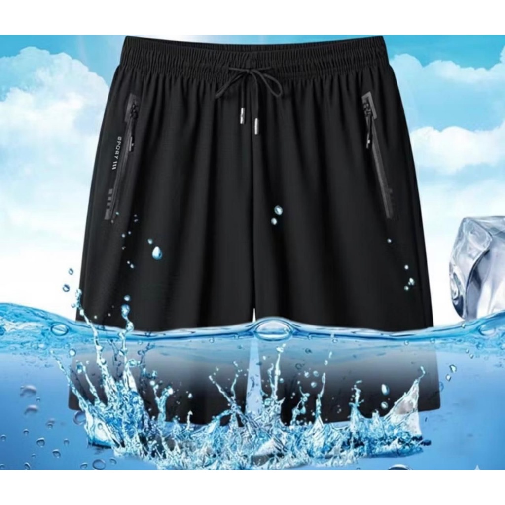 Bermuda Short Masculino Esportivo 5 pontos Dry Fit Alta Elasticidade Secagem rápida bolso com ziper academia e corrida