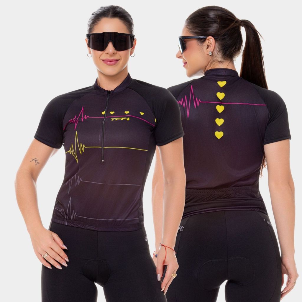 Camisa de Ciclismo Feminina Batimentos Pro Manga Curta Way