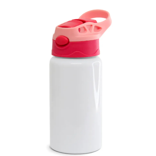 5 Squeeze de Alumínio Branco Infantil para Sublimação com Bico Automático Tampa Color - 500ml em Oferta na Shopee