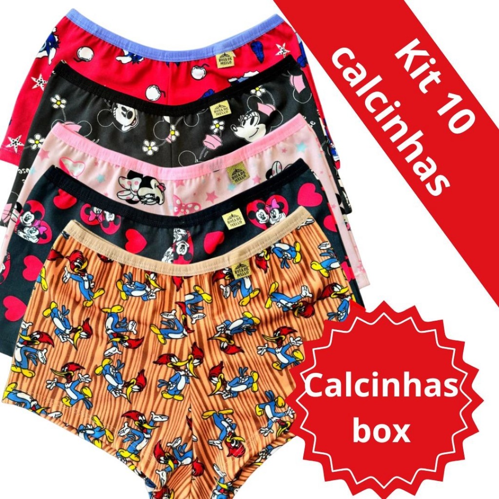 Kit 3/5/10 Calcinha Boxer Feminina Shortinho Segunda Pele Anti Atrito Sem Costura Confortável Plus Size Lingerie