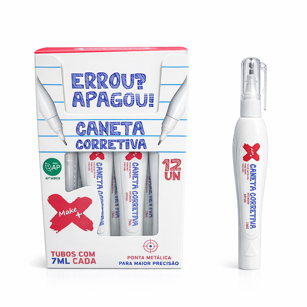 CANETA CORRETIVA 7ML – CAIXA COM 12 UNIDADES em Oferta na Shopee