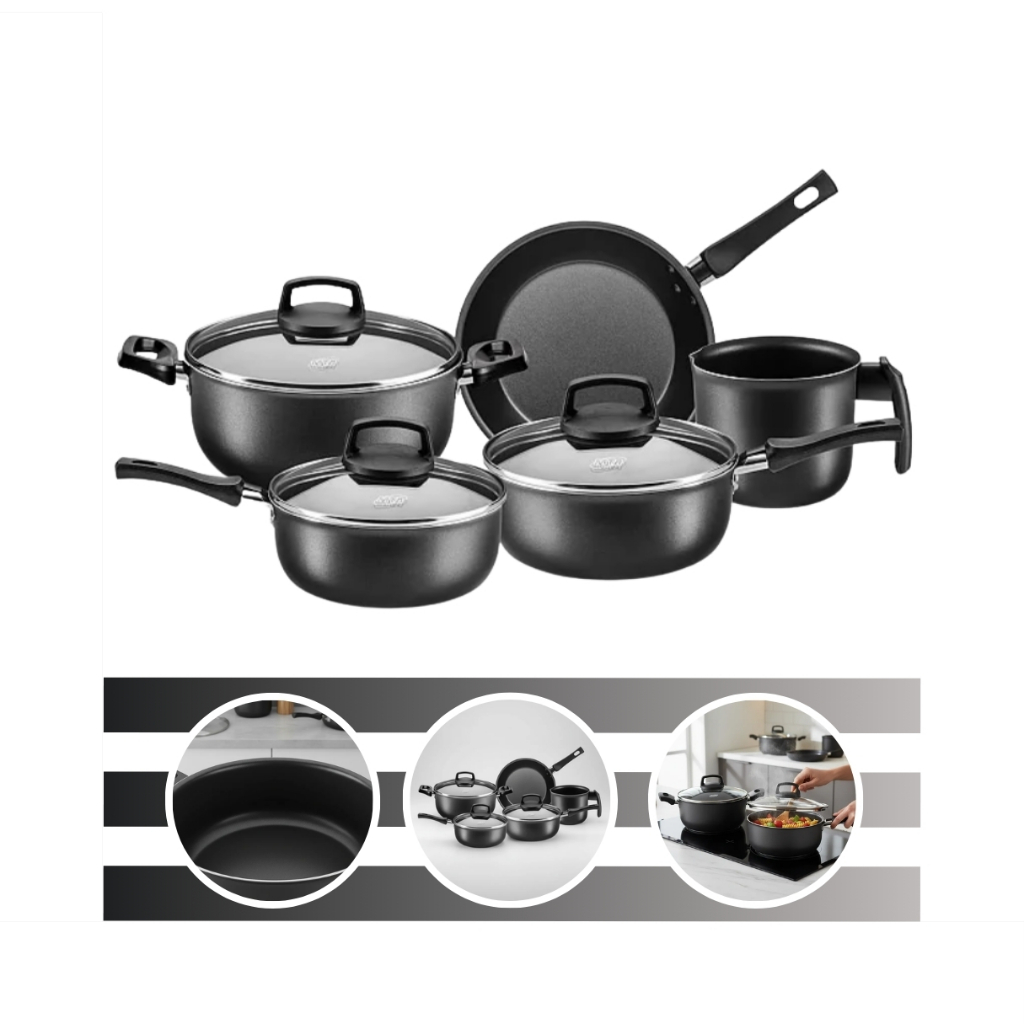 Conjunto Safira Smart Jogo De Panelas 5 Peças Grafite 5670 MTA em Oferta na Shopee