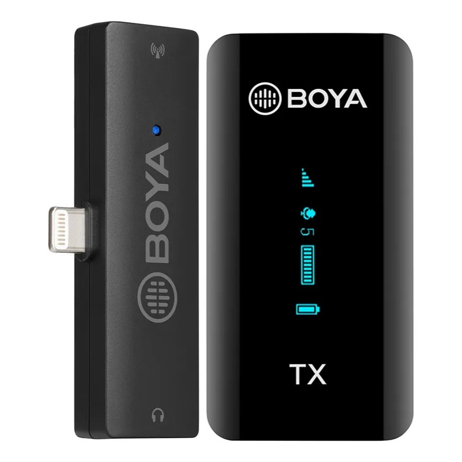 Sistema Microfone Sem Fio Lapela Boya By-xm6-k3 P/ios Preto