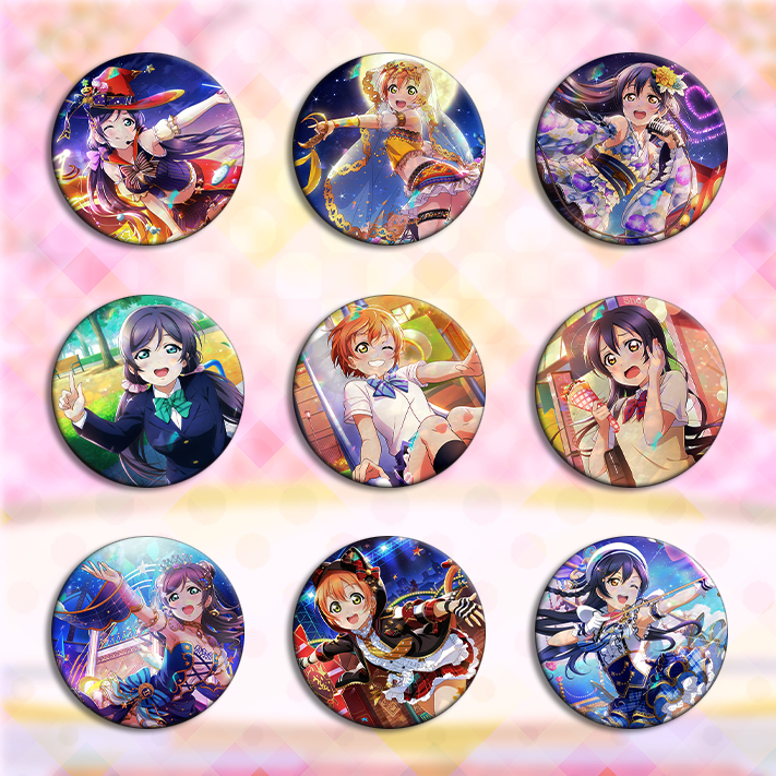 Bottons Muses μ’s Lily White Love Live School Idol Project tamanhos 32mm 44mm ou 58mm