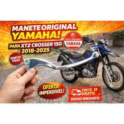 MANETE ALAVANCA DIREITA FREIO ORIGINAL YAMAHA XTZ CROSSER 150 2019 2020 2021 2022 2023 2024