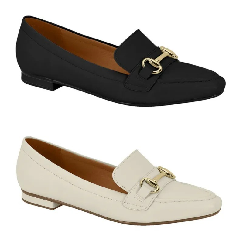 Sapato Feminino Mocassim Leve Bico Fino Vizzano