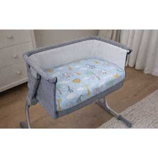 Lençol para berço moisés ajustavél portatil side by side 82cm x 52cm x 4cm em Oferta na Shopee