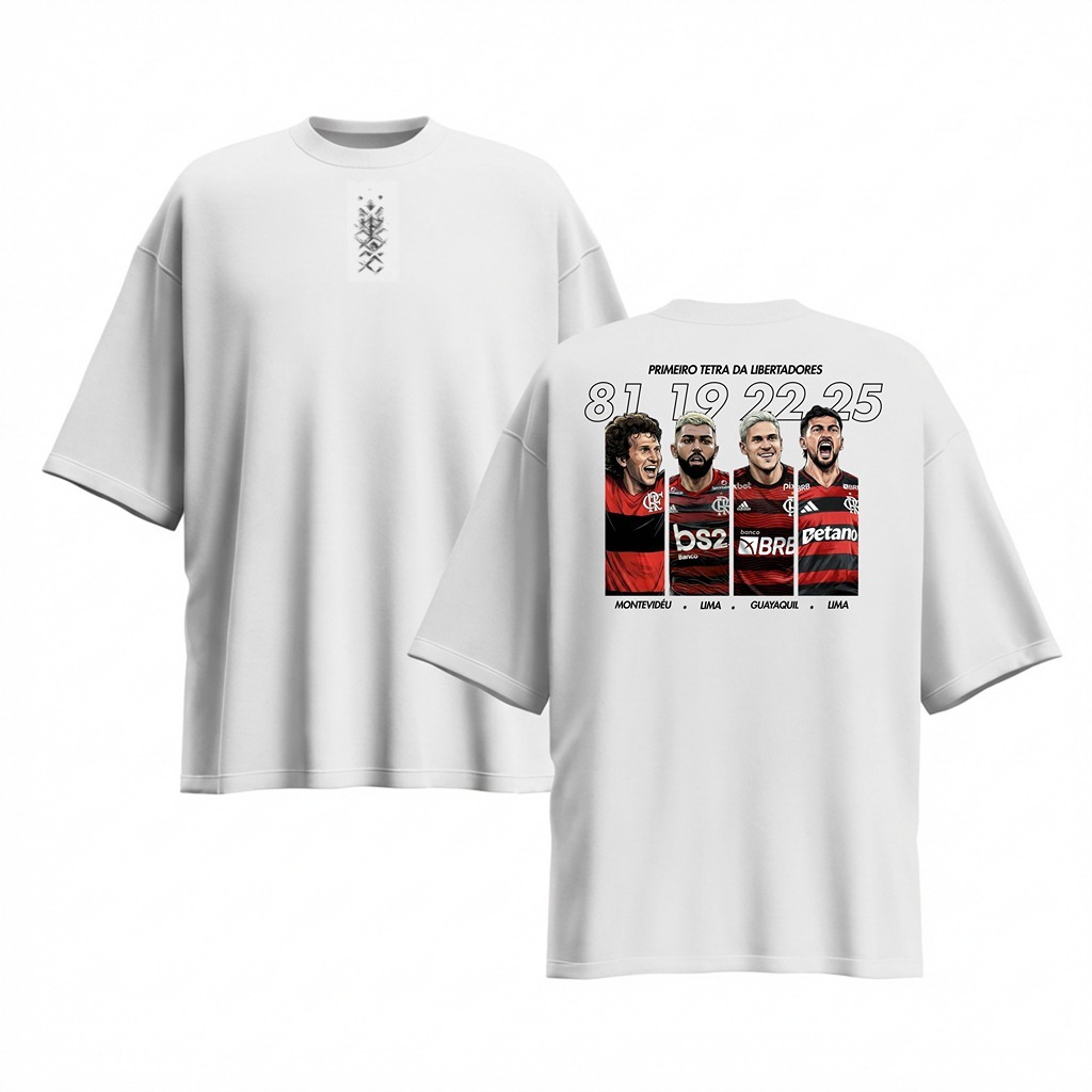 Camisa Oversized Unissex / Jogadores do Tetra / Time de Futebol 100% Algodão