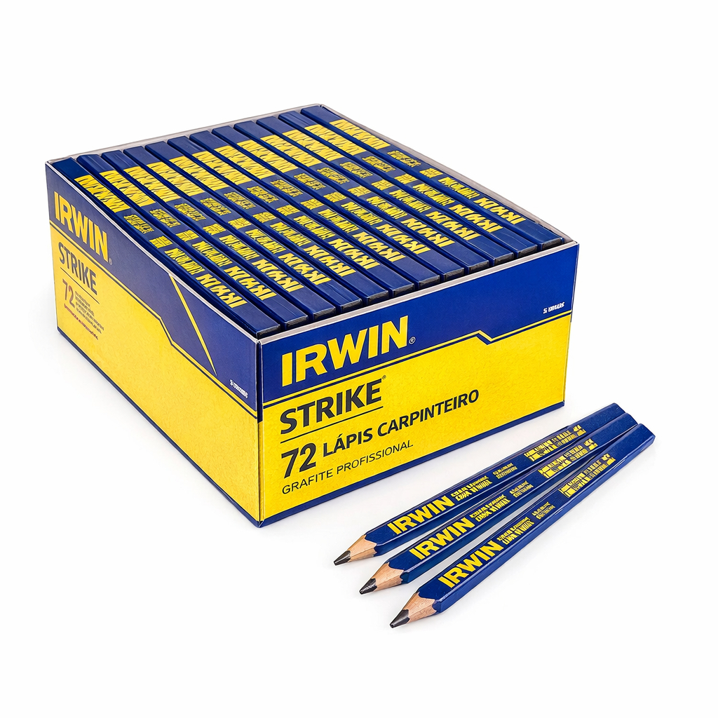 Kit 25, 50 ou 72 und Lápis Carpinteiro e Marceneiro Azul Irwin