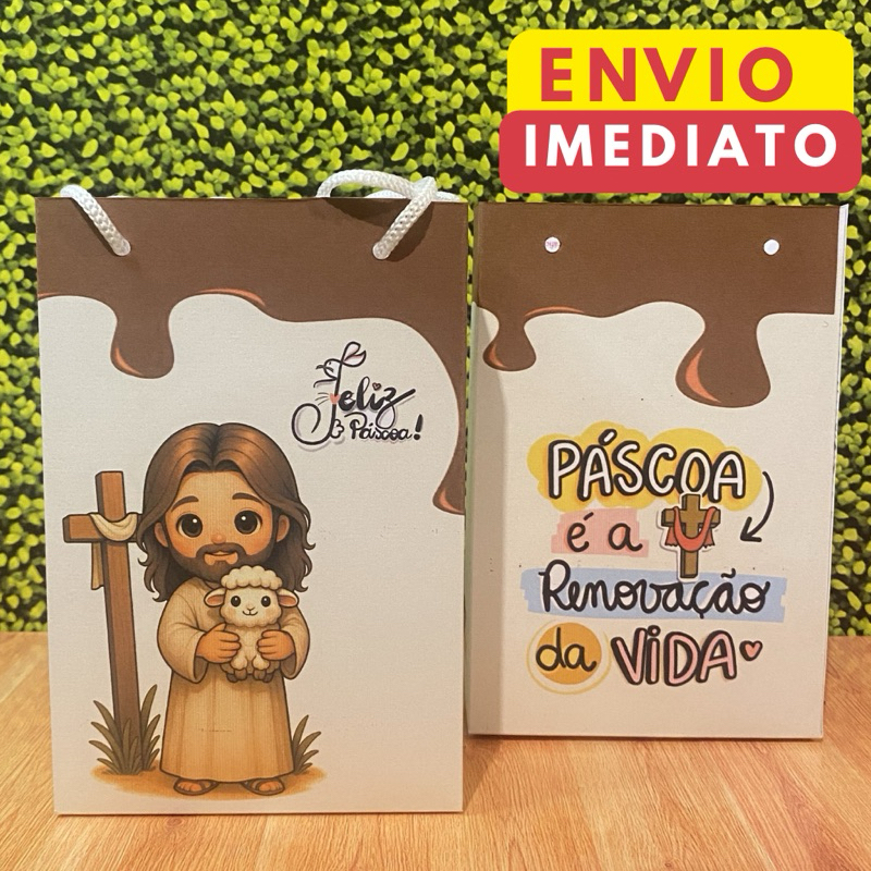 Sacolinha Personalizada Páscoa Cristã | Mimo | Sacolinha | Páscoa em Oferta na Shopee