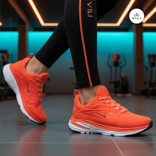Tênis Feminino Vili Fusion Esportivo Masculino Academia 232G Laranja em Oferta na Shopee