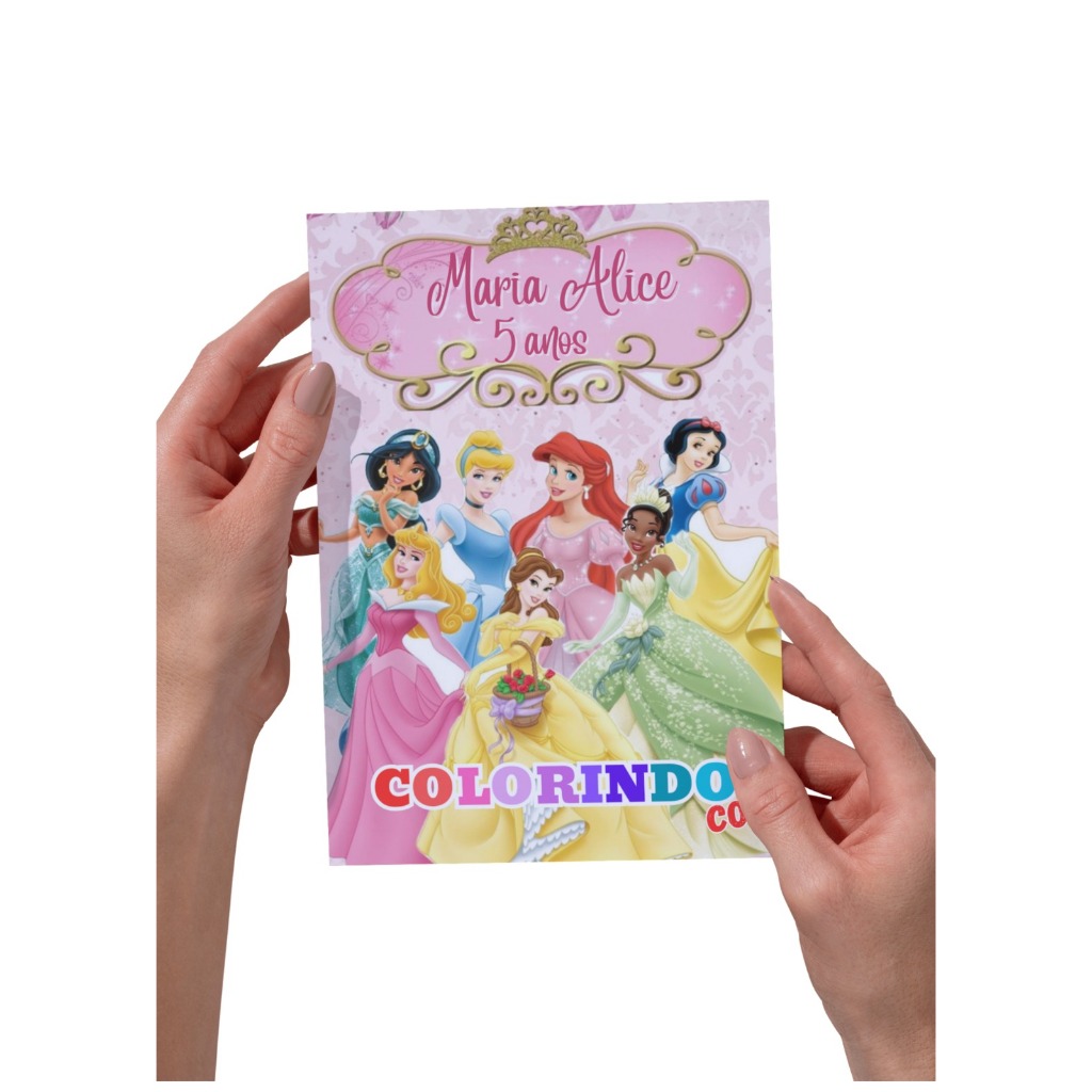kit Livro de Colorir Princesas / lembrancinhas Personalizada para festa infantil
