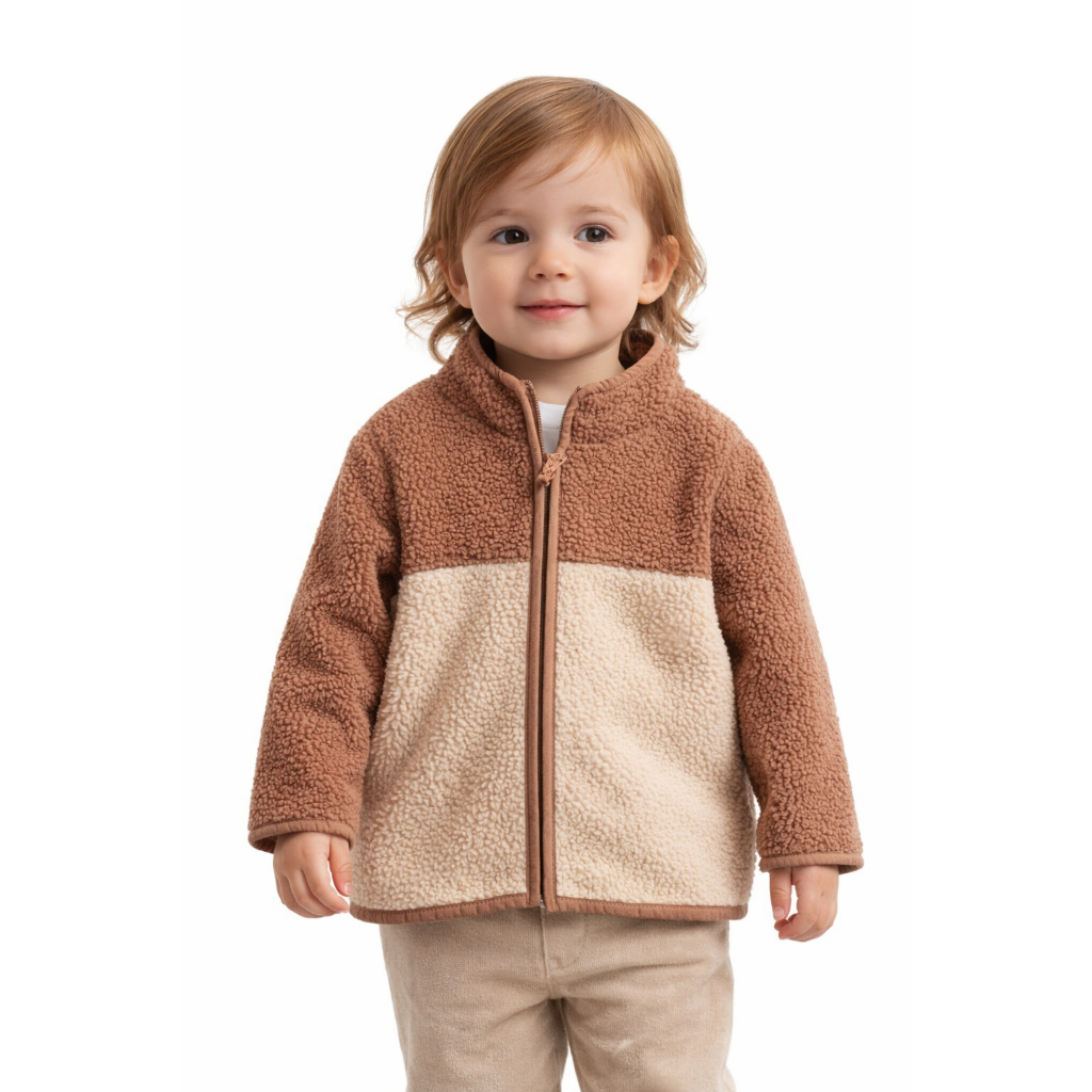 Casaco Jaqueta bebê, Infantil, ORIGINAL, 24 Meses, 2 Anos, Flace, Microfibra, Importado, cor marom