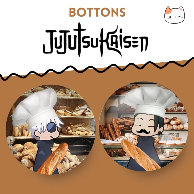 Kit 2 bottons Jujutsu Kaisen Satoru Gojo Suguru Geto tamanho 3,2cm ou 4,4cm broche/buton/boton/pin/anime em Oferta na Shopee