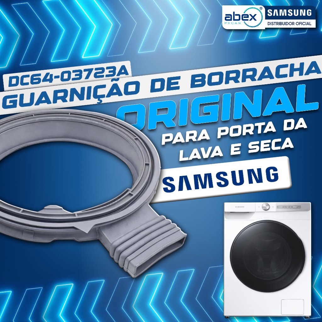 Guarnição Borracha Da Porta Para Lava E Seca Samsung WD10N WD13T DC64-03723A Not