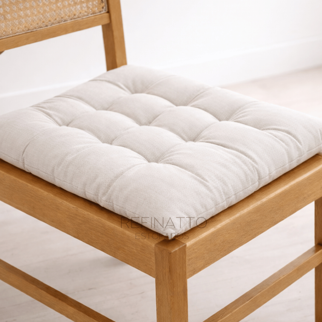 Almofada CLASSIC para cadeira LINHO 45X45 - Futon - Assento - Estilo clássico em Oferta na Shopee