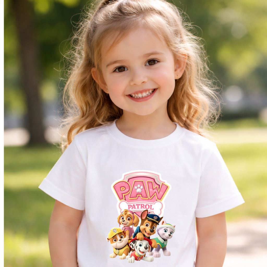 Camiseta Infantil Patrulha Canina | Blusa Infantil Personagens | Confortável e Colorida