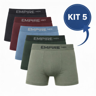 Kit 5 Cuecas Box Boxer Microfibra Masculina Adulto - P Ao GG - Cueca Box Masculina - Cueca Boxer