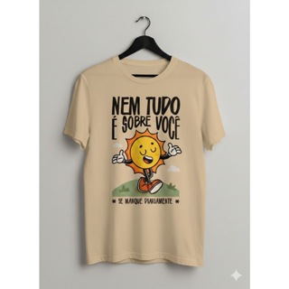 Camiseta Feminina e Masculina Estampada Gola Redonda Manga Curta Camisa T-shirt em Oferta na Shopee