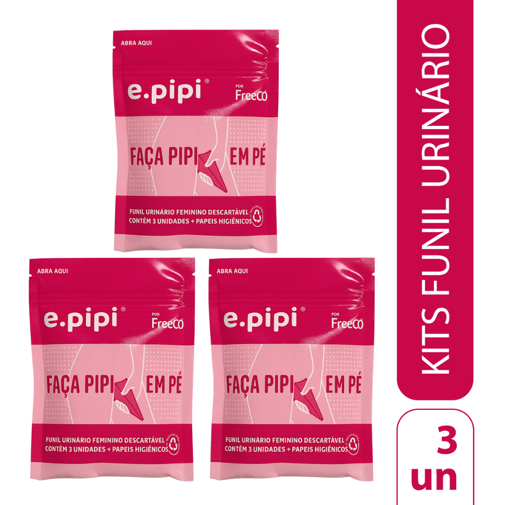E.pipi - Funil Urinário Descartável - Kit com 3 embalagens com 3 unidades cada em Oferta na Shopee