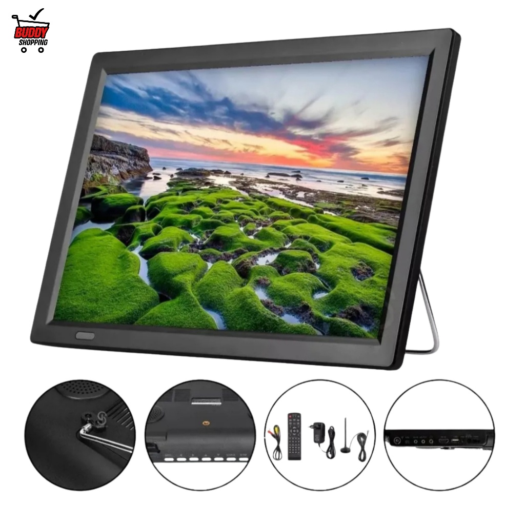 TV Portátil Digital 15" LED HD USB HDMI SD | Monitor MTM-1540 em Oferta na Shopee