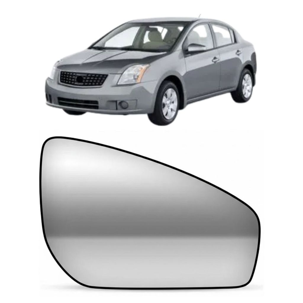 Lente Retrovisor Nissan Sentra 2007 a 2010 Sem Base