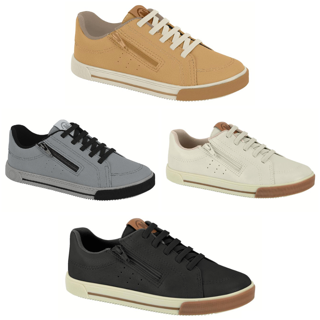 Sapatênis Infantil Menino Molekinho Calce Fácil Zíper Confortável 2842.209 em Oferta na Shopee