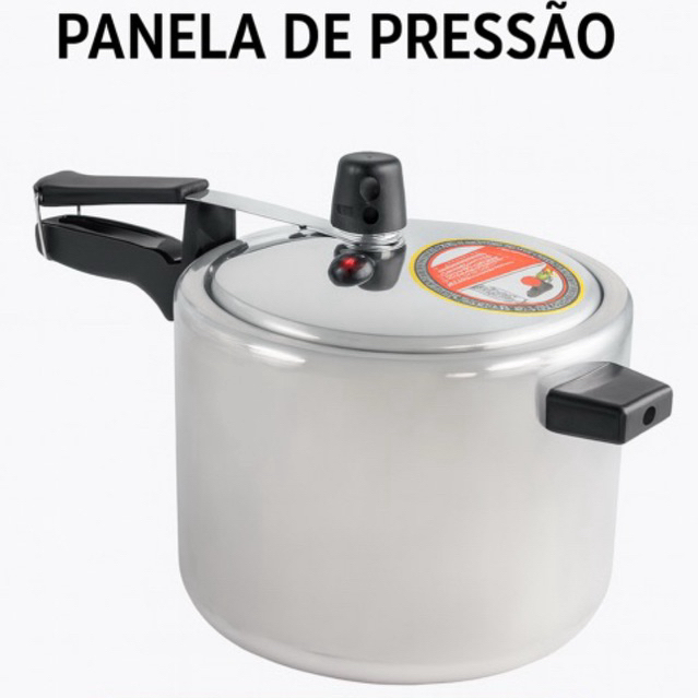 Imagem Panela de Pressão em Alumínio – Vários Tamanhos (2L a 10L) – Resistentes e Seguras