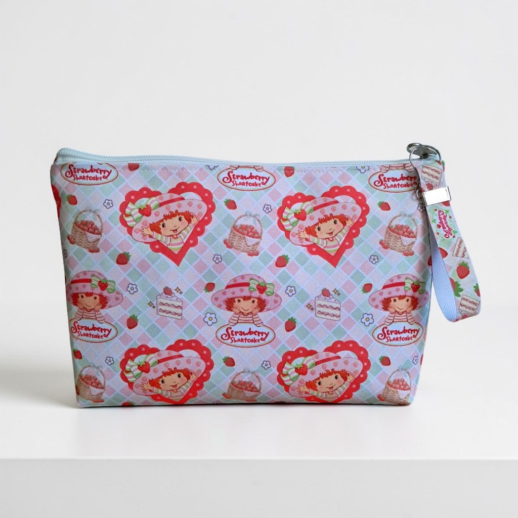 Necessaire Moranguinho Com Alça Chaveiro| Estojo Bolsa Organizadora Feminina E Infantil 25x17