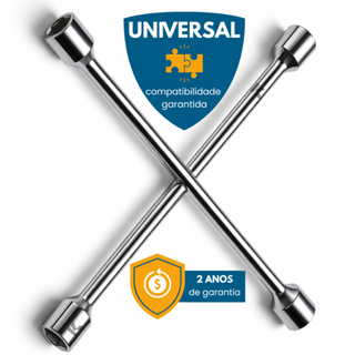 Chave De Roda Cruz Universal 17x19x21x23  em Aço Resistente com Compatível Todos Veículos Nacionais em Oferta na Shopee