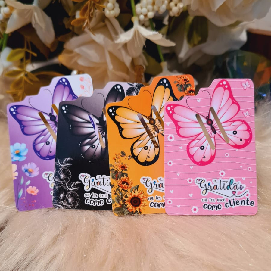 Tag Para Mini Presilhas De Cabelo - Coleção Borboleta