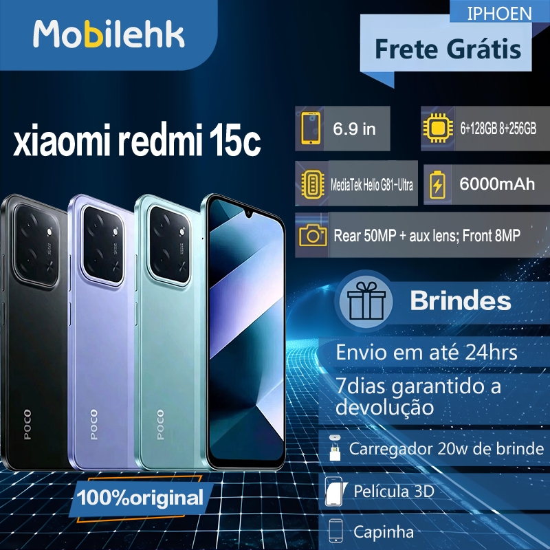 Celular Xiaomi POCO C85 Dual SIM 6+128GB 8+256GB Ram - Lacrado + Nota Fisca