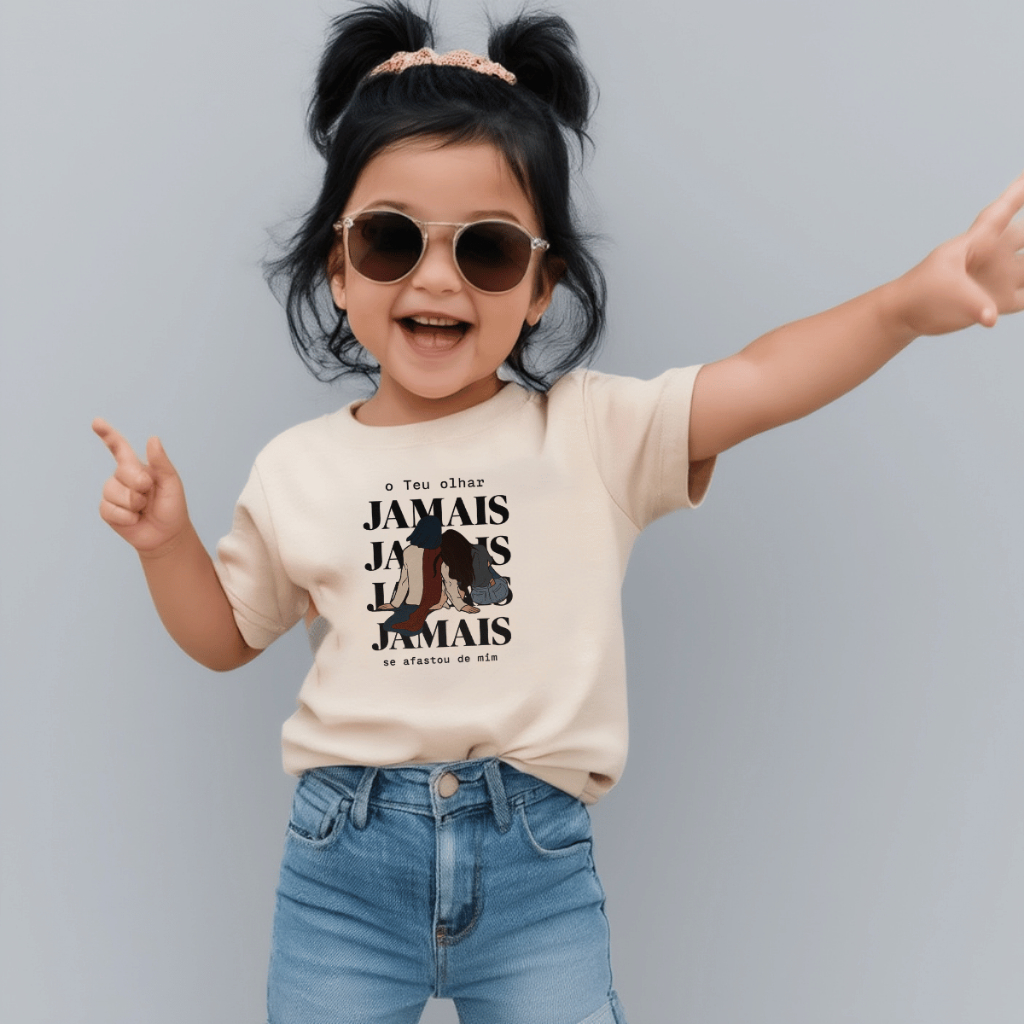 Camiseta Infantil Estampada Criança 100% Básica Manga Curta Unissex Masculina e Feminino Básica Cristão Jesus