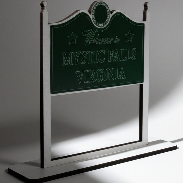 Plaquinha Mystic Falls Diários De Um Vampiro The Vampire Diaries Decoração Tematica Estante Livro Fã em Oferta na Shopee