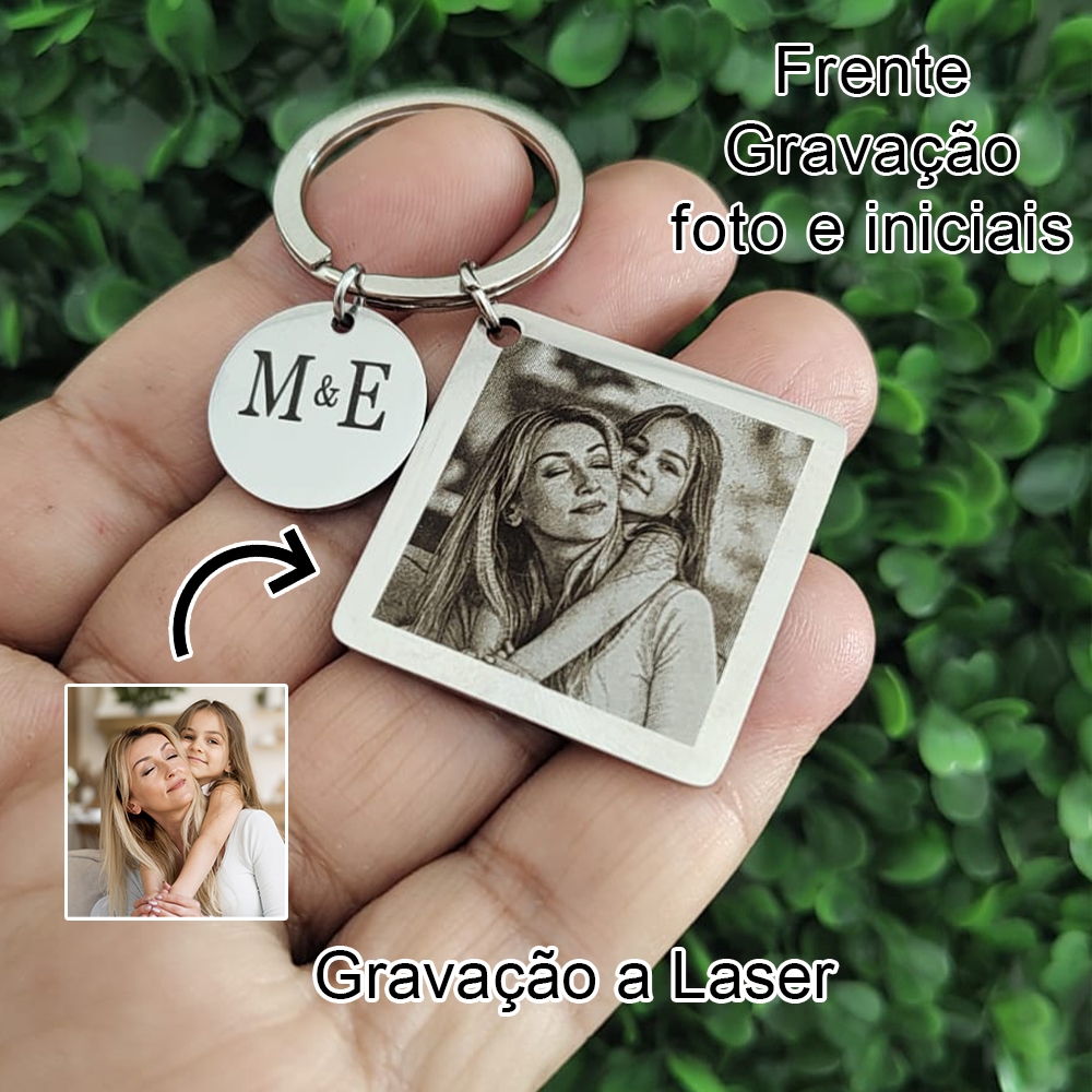 Chaveiro ideal para presentes - foto gravada a laser - calendário - dia dos namorados - aniversários