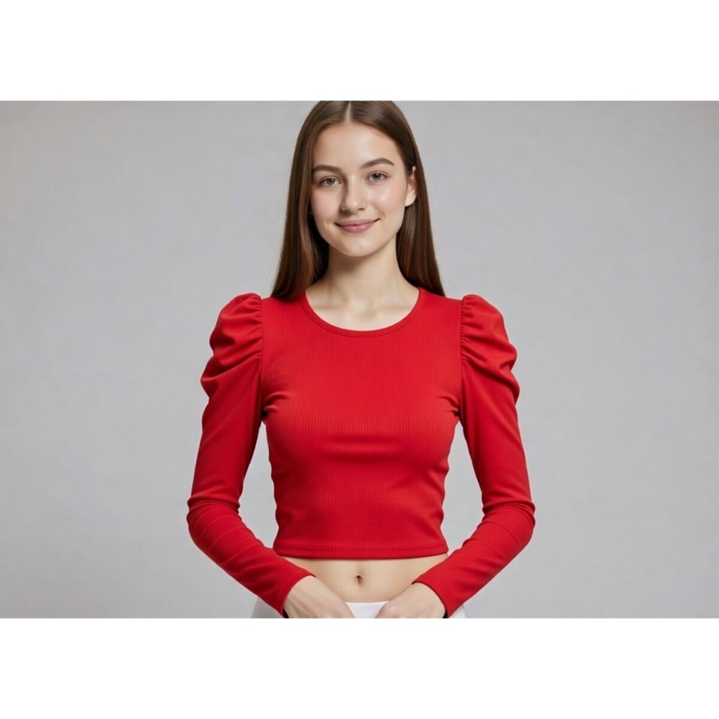 Blusinha Manga Longa Manga Princesa