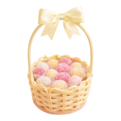 Mini Cestinhas Redonda 10cm com Alça (Kit 5 a 20) – Lembrancinha dia das Crianças, Presente e Festa Infantil